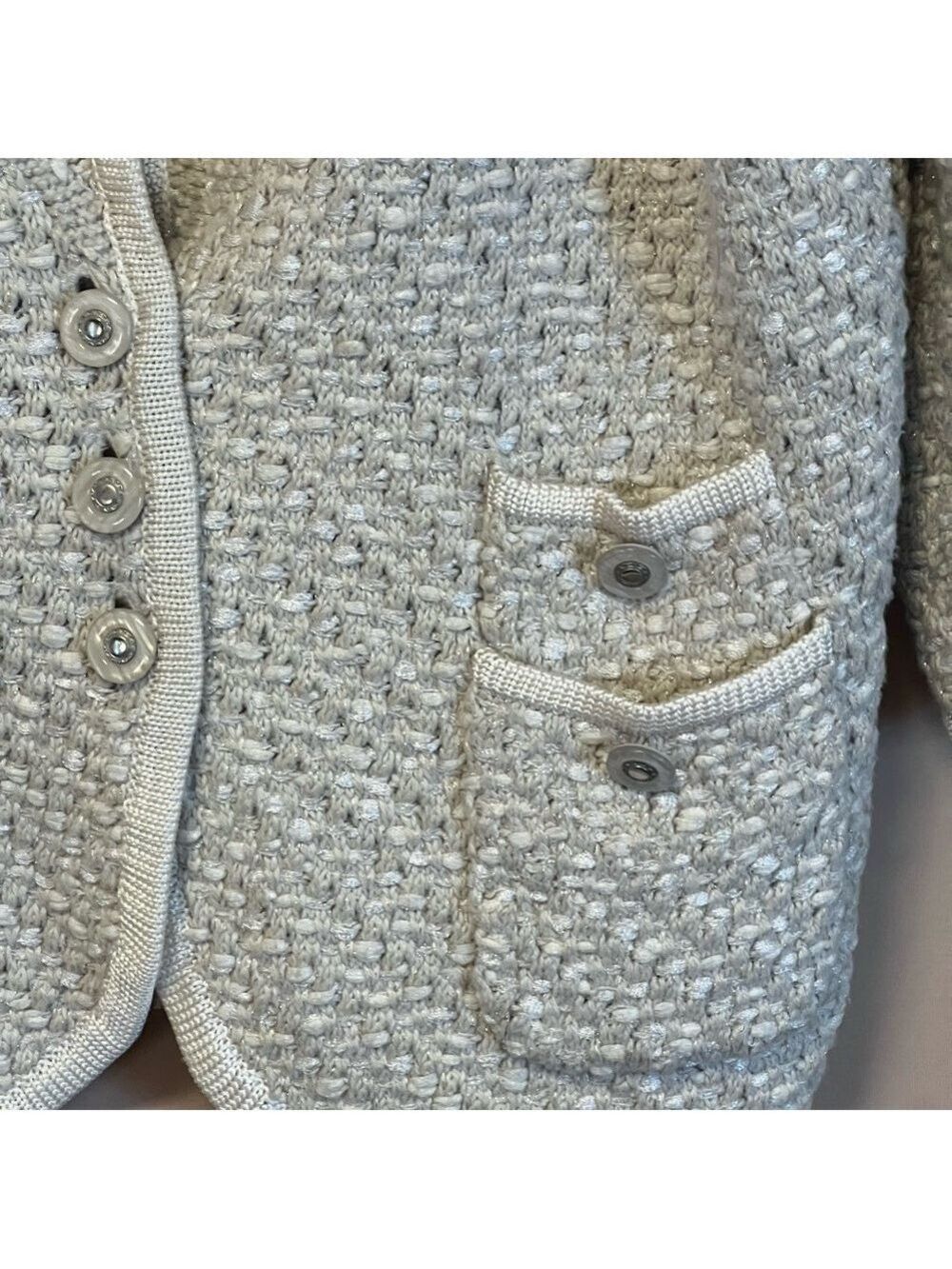 WHBM Chanel-like Knit Cropped Jacket - Picture 4 of 8